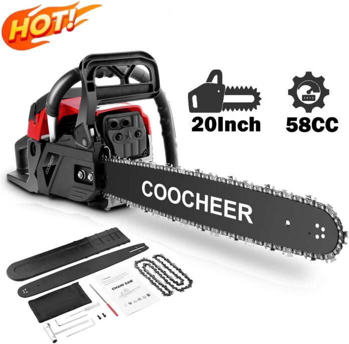 Coocheer 58CC Gas Engine 20 Inch Guide Board Chainsaw - Garden, Sport ...