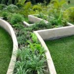 modern abstract raised garden idea