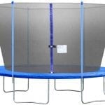 BestMassage Trampoline with Enclosure Net Ladder