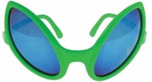 U.S. Toy Alien Glasses Green Sunglasses