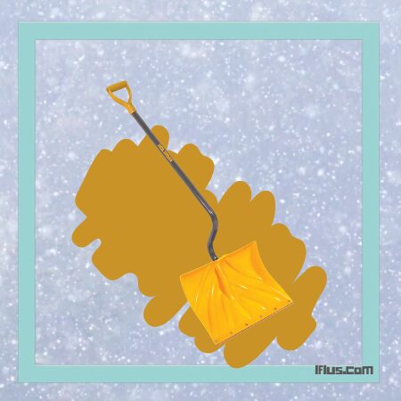 True Temper 1603072 Ergonomic Snow Shovel, 18-Inch