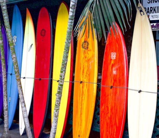 surfing boards