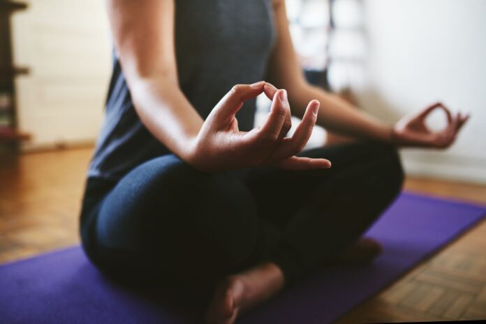 Woman meditating