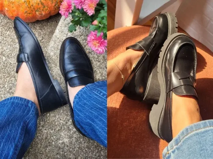 leather loafers